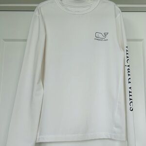 Vineyard Vines Boys Performance White Long Sleeve Rashguard (7)